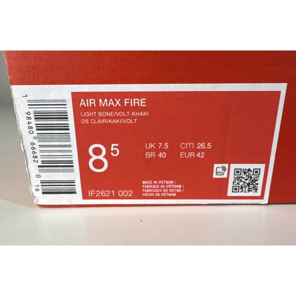 Nike Air Max Fire Light Bone Men's 8.5 New w Box Running Sneakers - Picture 2 of 8